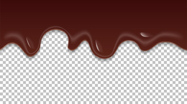 Vektor realistische schokoladenförmige tropfen, süßes glasur für kuchen oder cupcakes, designelement für plakate