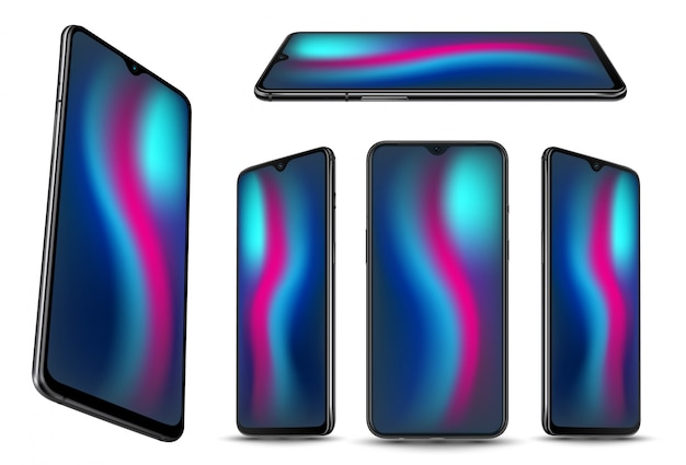 realistische Smartphone-Vorlage