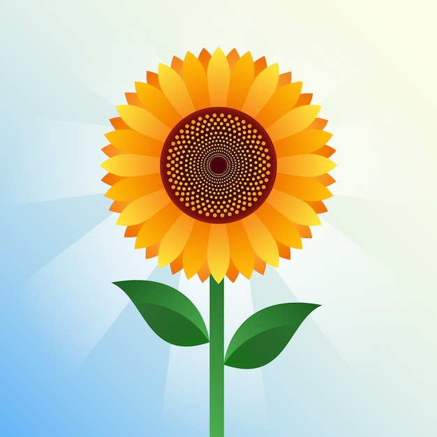 Realistische Sonnenblume