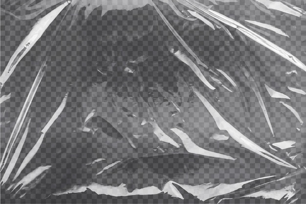 Realistische Textur der Plastikfolie Gestreckte Polyethylenabdeckung