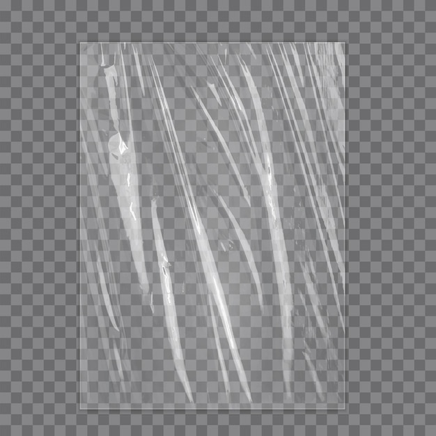 Realistische Textur der Plastikfolie Gestreckte Polyethylenabdeckung