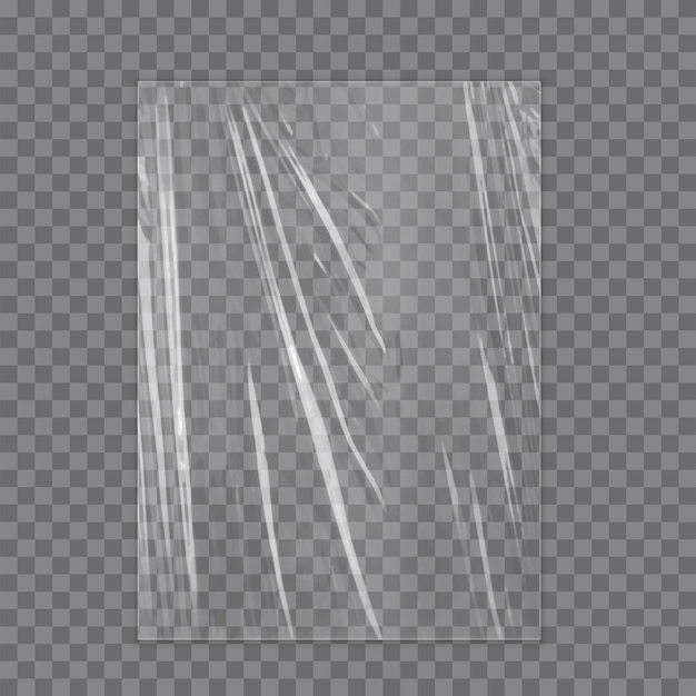 Realistische Textur der Plastikfolie Gestreckte Polyethylenabdeckung