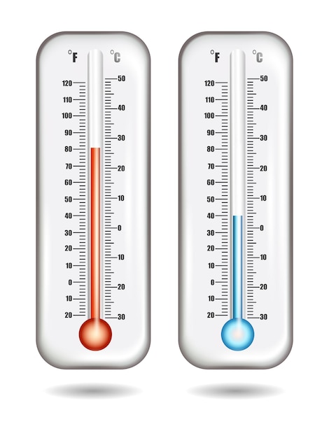 Vektor realistische thermometerillustration