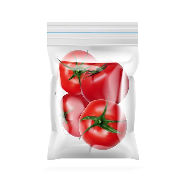 Realistische Tomatenverpackung aus Polypropylen