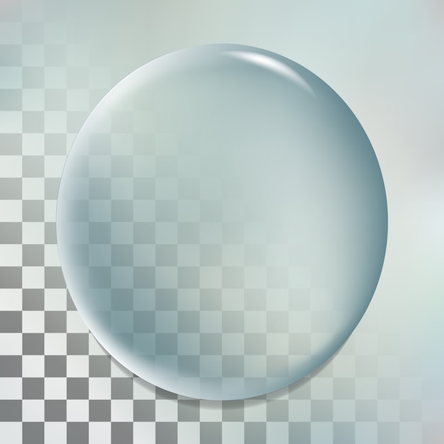 realistische transparente blaue Wasserblase