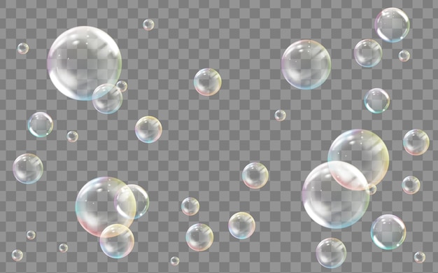 Realistische transparente Seifen- oder Wasserblase