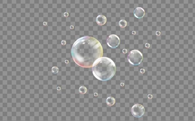 Realistische transparente Seifen- oder Wasserblase