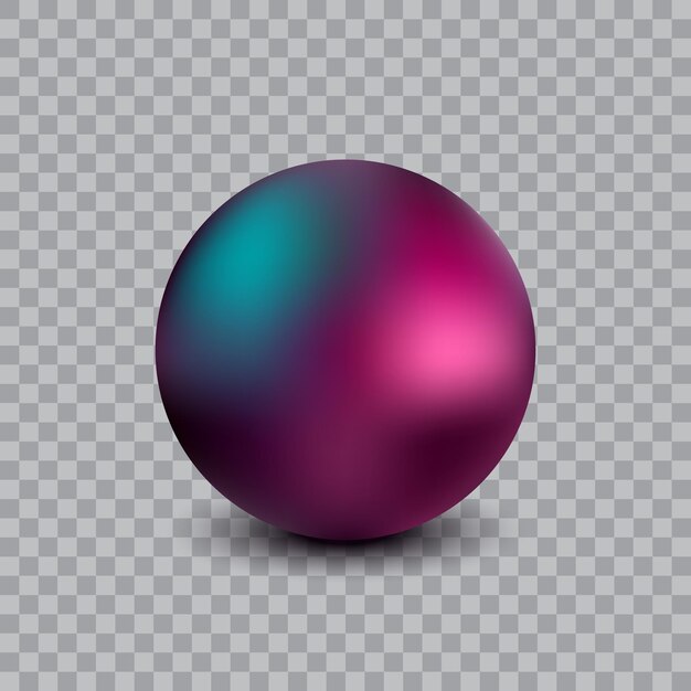 Realistische vektorballillustration lokalisiert auf transparentem hintergrund