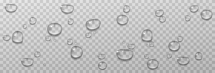 Vektor realistische wassertropfen der kondensationsillustration