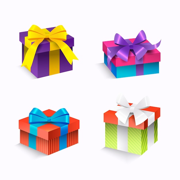 Realistische Weihnachtsgeschenksammlung
