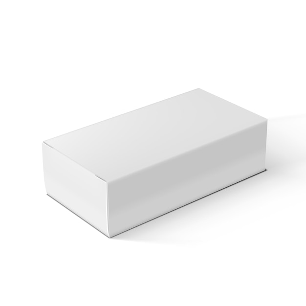 Realistische weiße Paket-Geschenkbox für Software, elektronisches Gerät oder andere