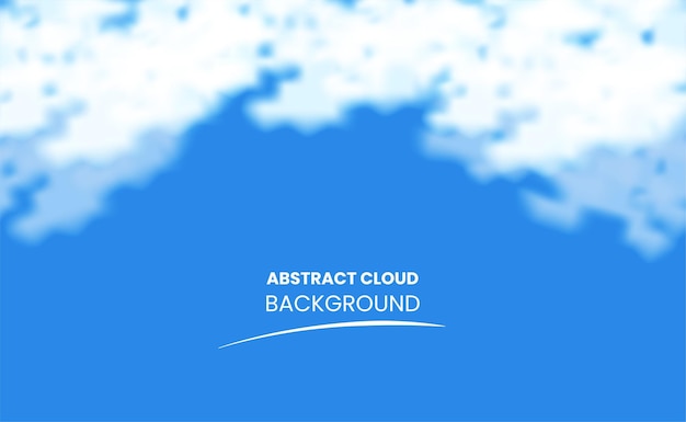 Realistische wolken auf blauem landschaftshintergrund free vector