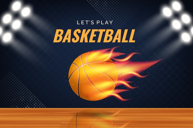Realistischer Basketball-Hintergrund