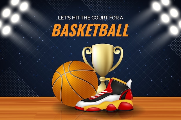 Realistischer Basketball-Hintergrund