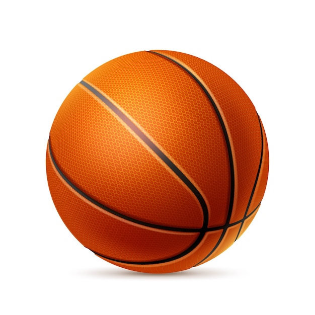 Realistischer basketballball. vektor sportartikel