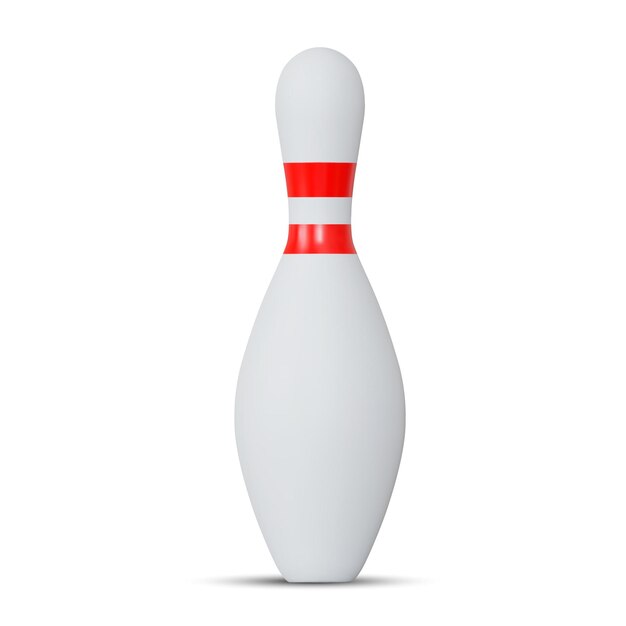 Vektor realistischer bowling-pin auf isoliertem hintergrund stock-vektor-illustration