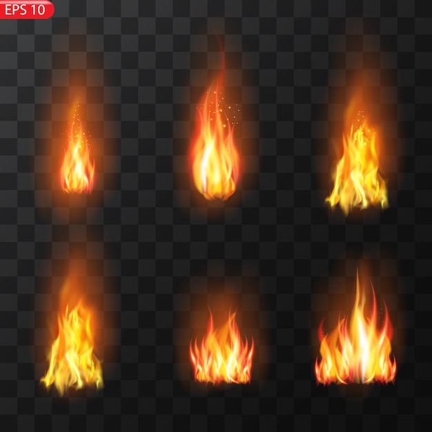 Realistischer brennender Feuerflammeneffekt