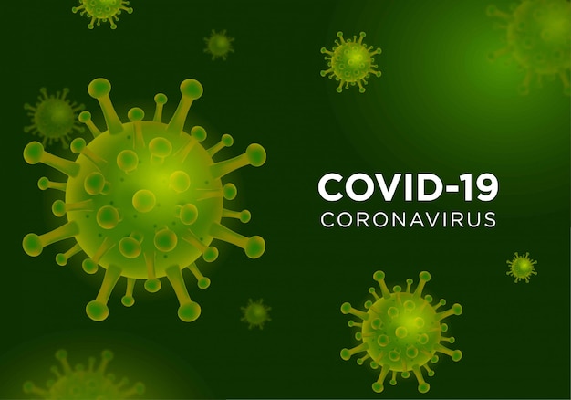 Realistischer Covid-19-Coronavirus-Hintergrund