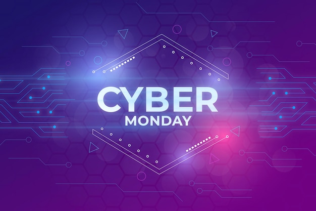 Vektor realistischer cyber monday hintergrund