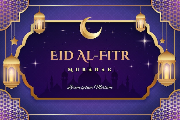 Vektor realistischer eid al-fitr-hintergrund