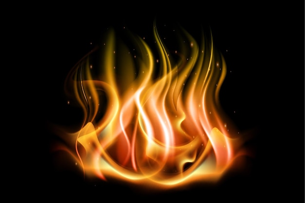 Realistischer farbiger Feuer-Flammen-Hintergrund