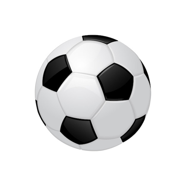 Realistischer Fußball oder Fußball Sportgeräte-Symbol