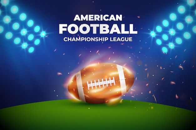 Realistischer Hintergrund der American-Football-Meisterschaft