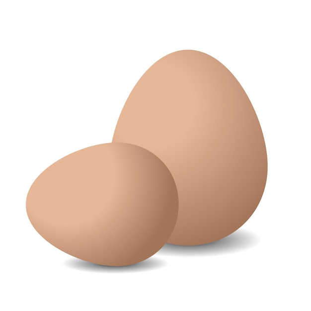 Realistischer Hühner-Ei-Vektor Ostern