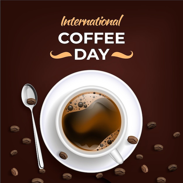 Realistischer internationaler Kaffeetag