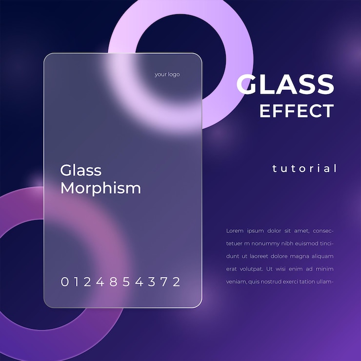 Vektor realistischer isometrischer glasmorphismus-gradient-effekt-hintergrund