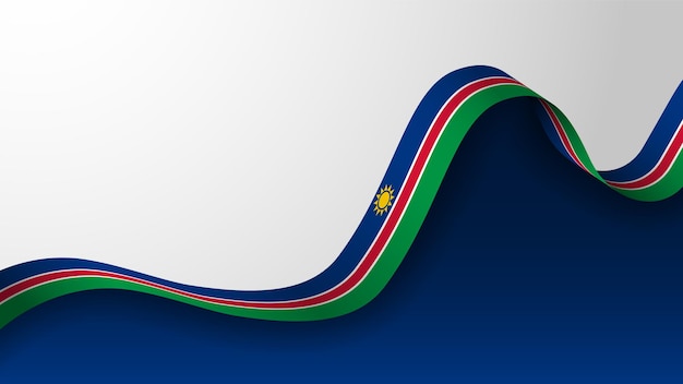 Vektor realistischer knopf mit der flagge namibias, perfekt für jede verwendung