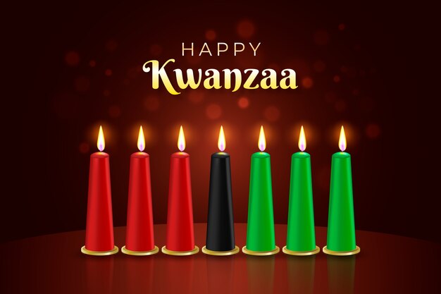 Realistischer Kwanzaa-Hintergrund