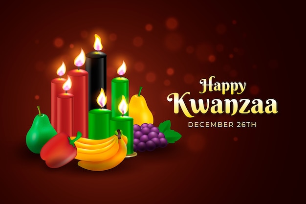 Realistischer Kwanzaa-Hintergrund