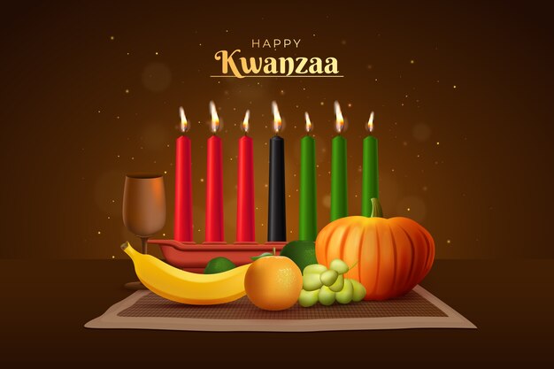 Realistischer Kwanzaa-Hintergrund