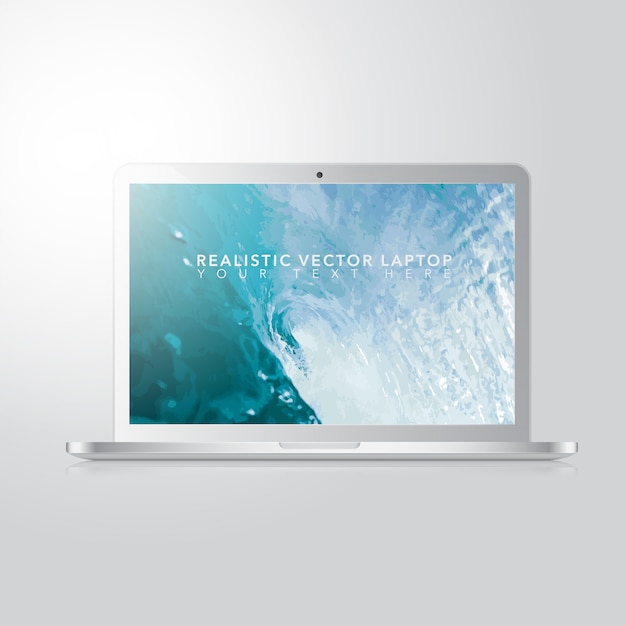 Vektor realistischer laptop-design