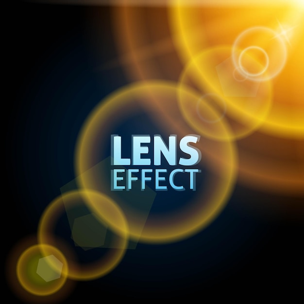 Realistischer Lichtstrahl Effekt der Linsenflare Helligkeit der Beleuchtung