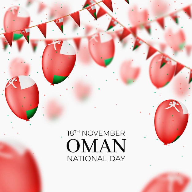 Realistischer nationalfeiertag von oman