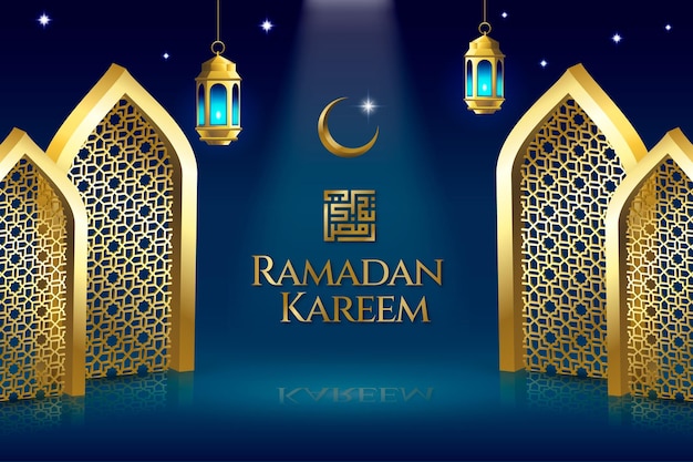 Vektor realistischer ramadan-hintergrund