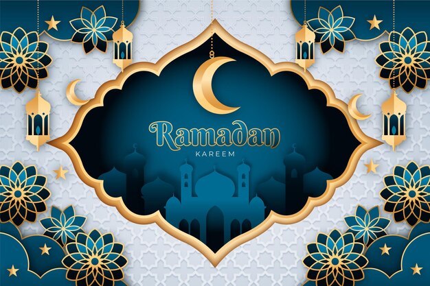 Vektor realistischer ramadan-hintergrund