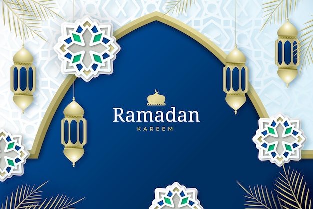 Vektor realistischer ramadan-hintergrund