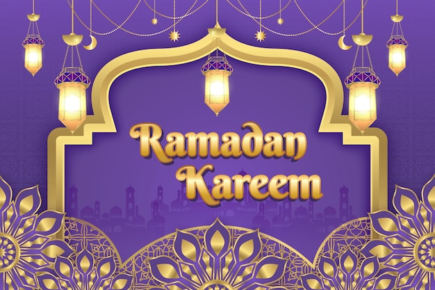 Vektor realistischer ramadan kareem hintergrund