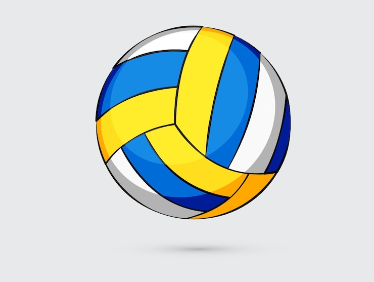 Realistischer Volleyball-Vektor, ai, bearbeitbares SVG-Format für Illustrator