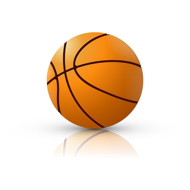 Vektor realistisches 3d-basketballelement