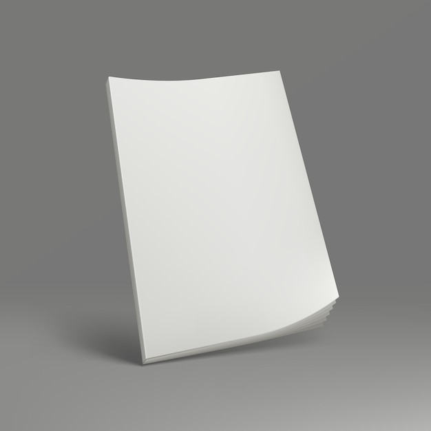 Realistisches 3D-Magazinmodell mit sauberer Seite