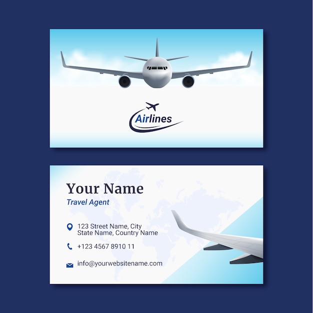 Vektor realistisches airline-template-design