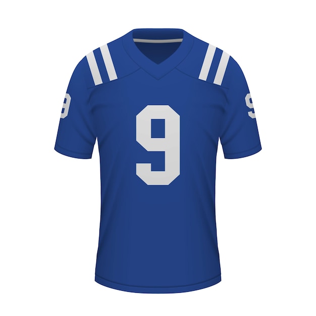 Realistisches American-Football-Trikot der Indianapolis-Trikotvorlage