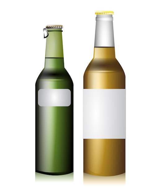 realistisches bierflaschenmodell isoliert
