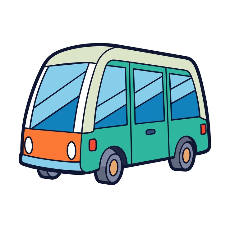Vektor realistisches busvektor-illustrationskonzept