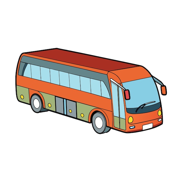 Realistisches Busvektor-Illustrationskonzept