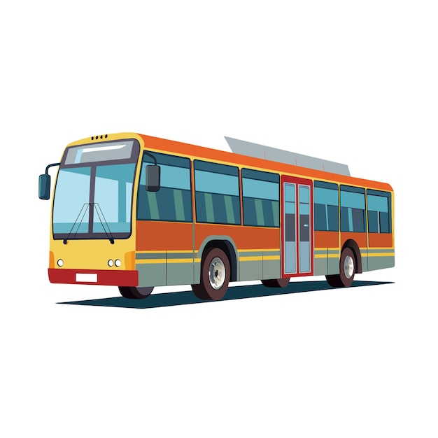 Realistisches Busvektor-Illustrationskonzept